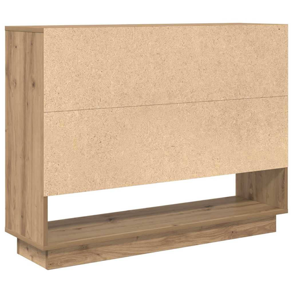 Bufet cu raft cu ușă stejar artizanal 97 x 29 x 75 cm Lemn compozit GartenMobel Dekor