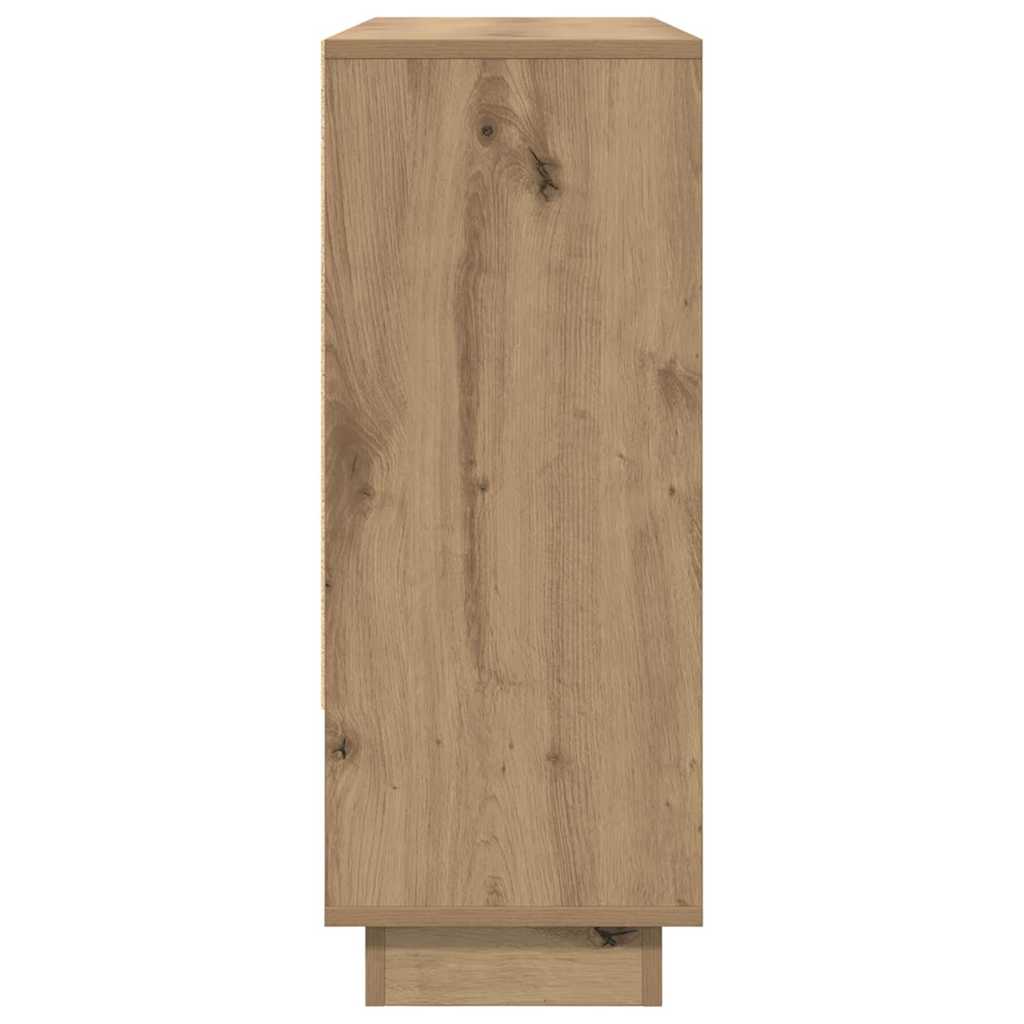 Bufet cu raft cu ușă stejar artizanal 97 x 29 x 75 cm Lemn compozit GartenMobel Dekor