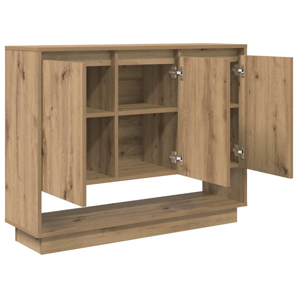 Bufet cu raft cu ușă stejar artizanal 97 x 29 x 75 cm Lemn compozit GartenMobel Dekor
