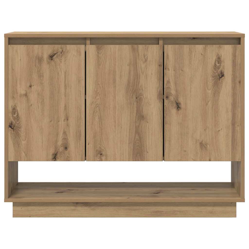Bufet cu raft cu ușă stejar artizanal 97 x 29 x 75 cm Lemn compozit GartenMobel Dekor