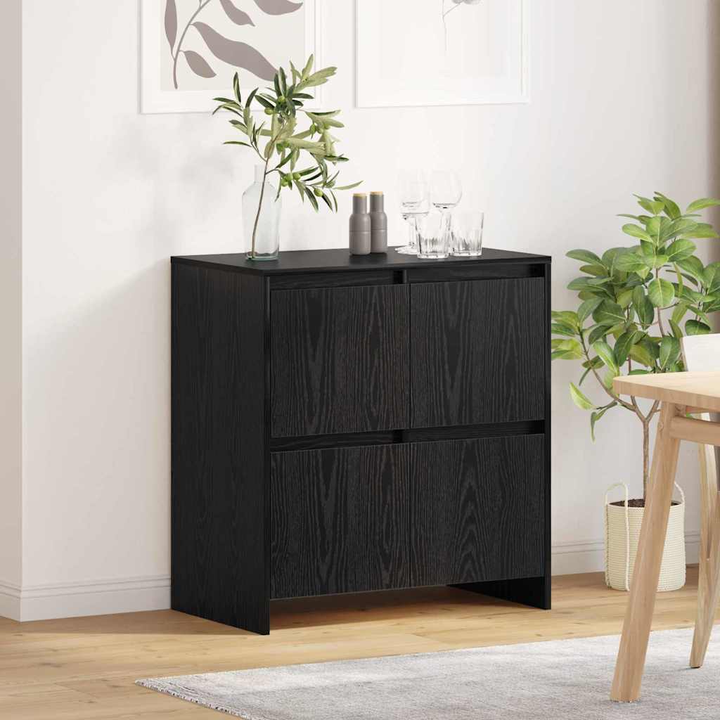 Bufet cu ușă Stejar negru 70 x 41 x 75 cm Lemn compozit GartenMobel Dekor