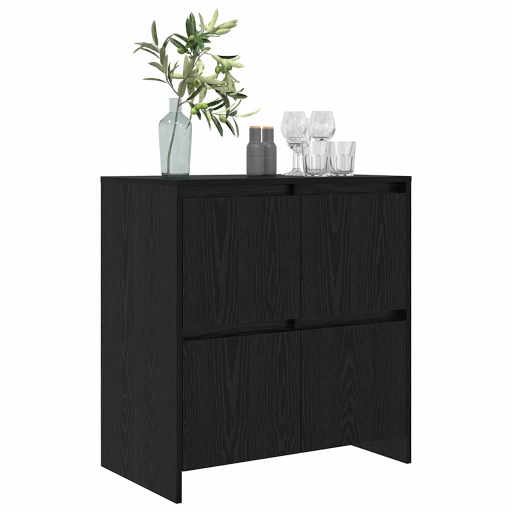 Bufet cu ușă Stejar negru 70 x 41 x 75 cm Lemn compozit GartenMobel Dekor