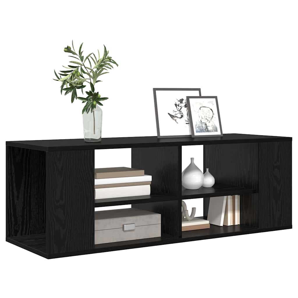 Cabinet TV cu raft Stejar negru 102 x 35 x 35 cm Lemn compozit GartenMobel Dekor
