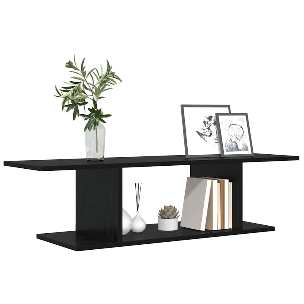 Cabinet TV cu raft cu depozitare Negru 103 x 30 x 26.5 cm Lemn compozit GartenMobel Dekor