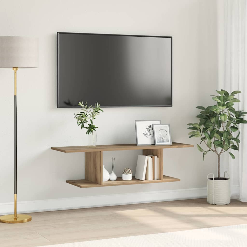 Cabinet TV stejar artizanal 102 x 35 x 35 cm Lemn compozit GartenMobel Dekor