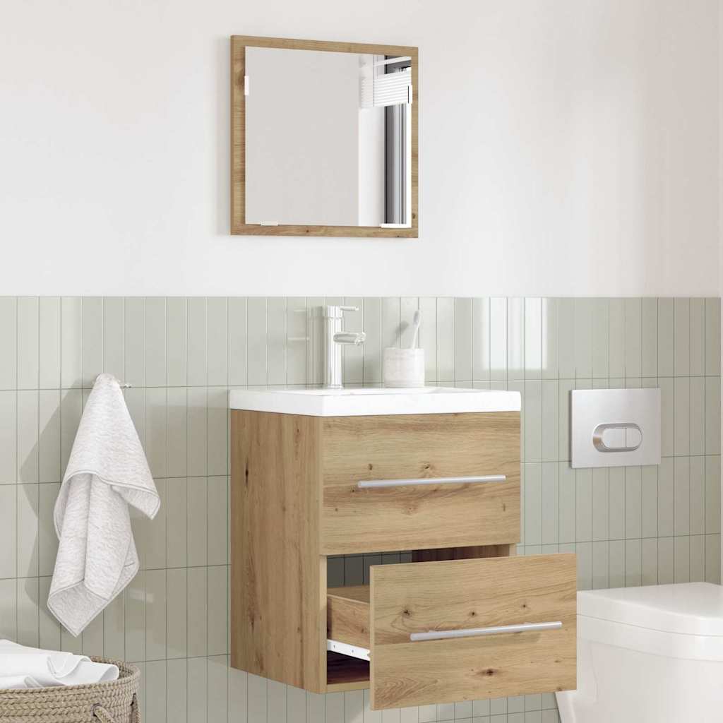 Dulap de Baie Stejar artisanal 41 x 38.5 x 48 cm Lemn compozit GartenMobel Dekor