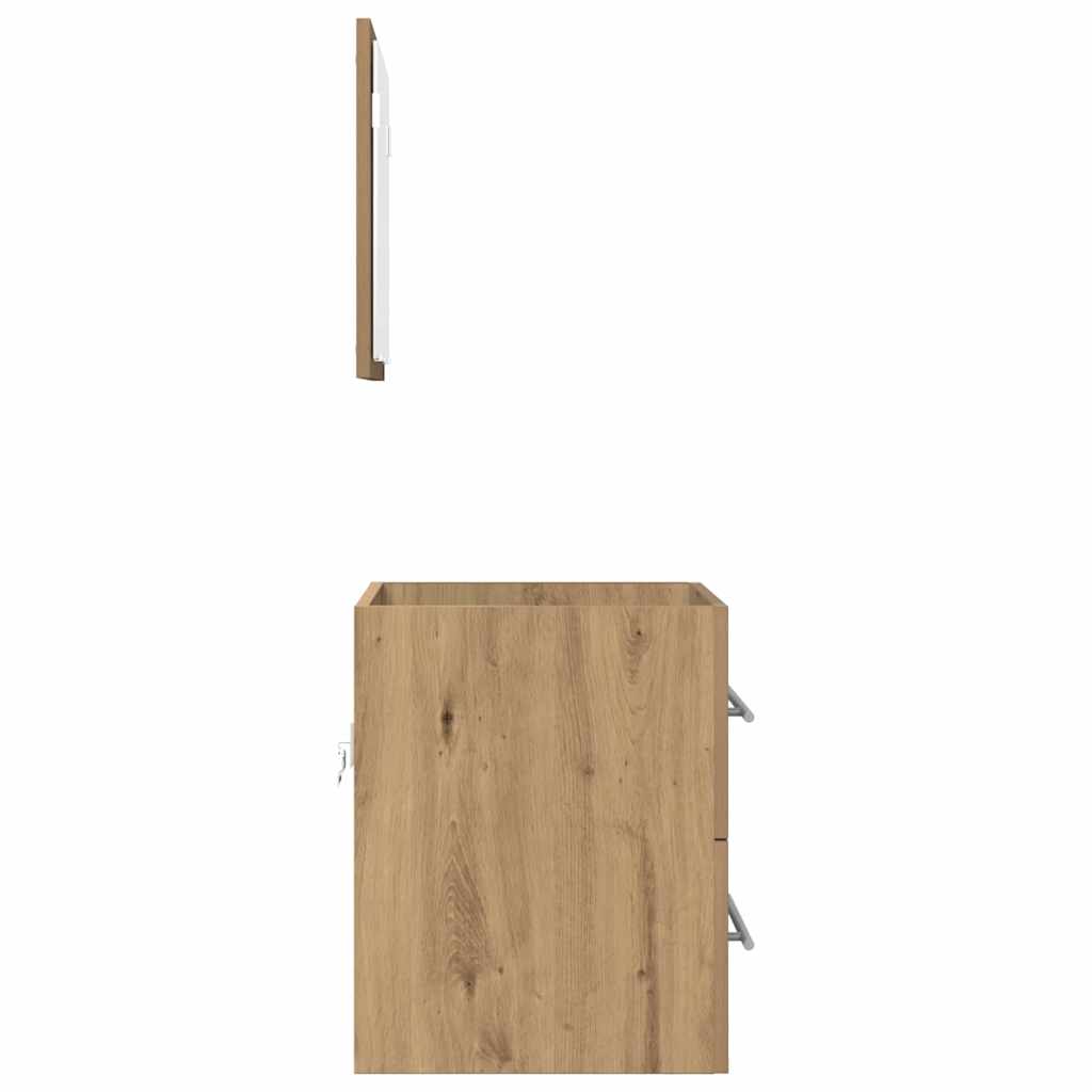 Dulap de Baie Stejar artisanal 41 x 38.5 x 48 cm Lemn compozit GartenMobel Dekor