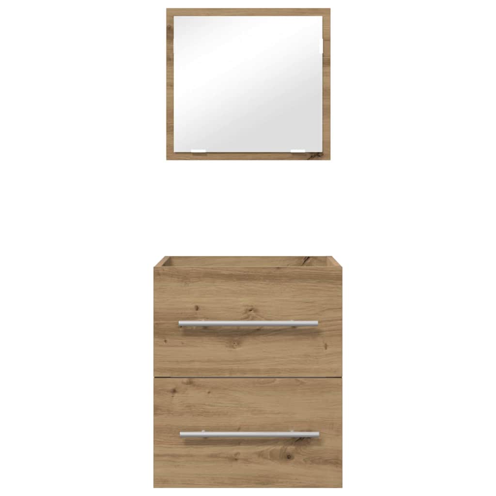 Dulap de Baie Stejar artisanal 41 x 38.5 x 48 cm Lemn compozit GartenMobel Dekor