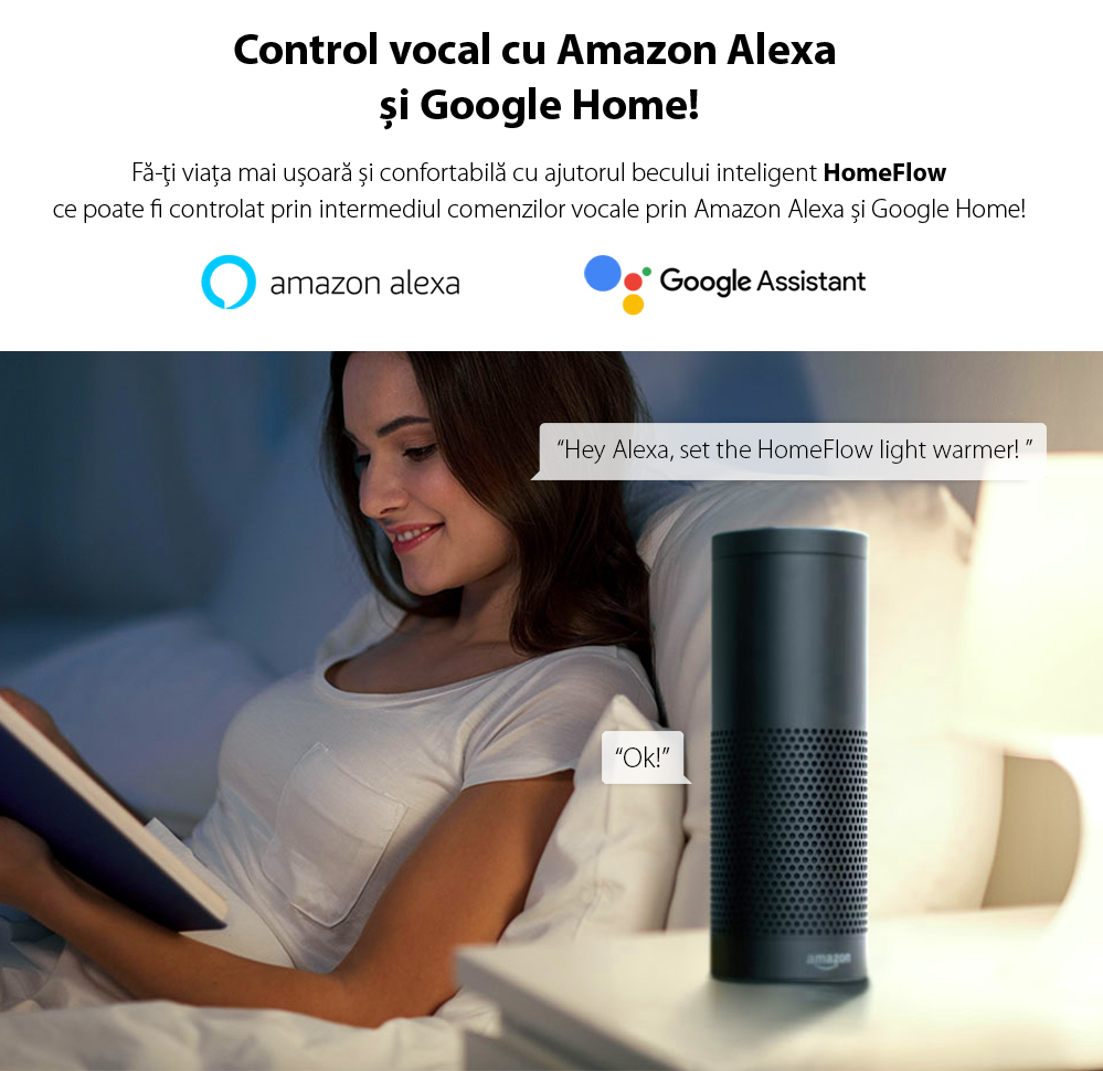 Bec inteligent LED Wireless Homeflow B-5003, E14, 5W, 400lm, dimabil, lumina calda/ rece, Control de pe telefonul mobil SmartElectro IntelligentHouse