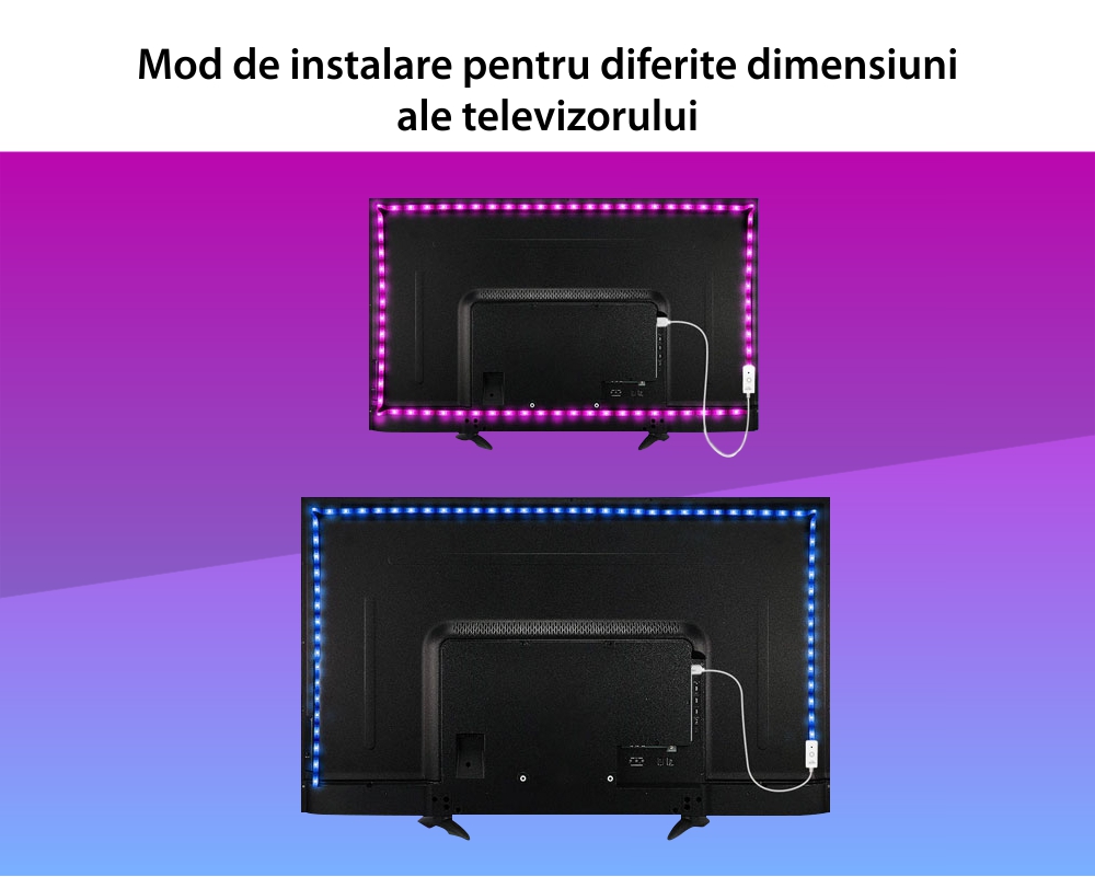 Kit Banda LED Smart NiteBird SL1, Wi-Fi, 2.8 Metri, Control prin aplicatie, Control vocal SmartElectro IntelligentHouse