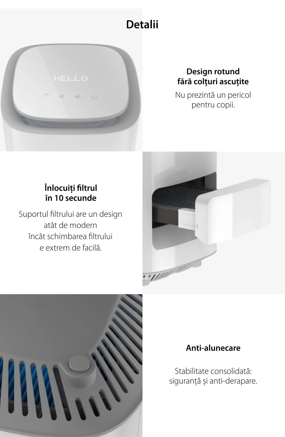 Purificator de aer inteligent Petoneer AirMaster, Panou LED, Wireless, Control aplicatie SmartElectro IntelligentHouse