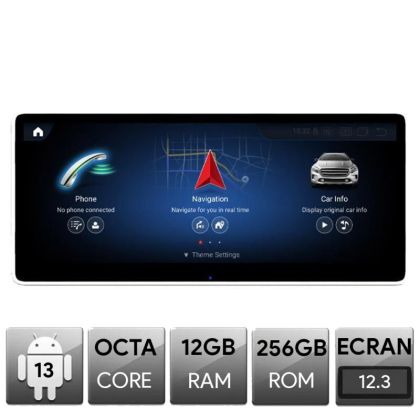 Navigatie dedicata Mercedes GLC V-Klass masini cu NTG6 MBUX Android ecran 12.3