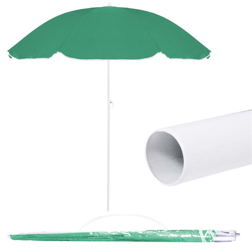 Umbrela de plaja pliabila cu inclinare reglabila, diametru 160 cm, verde Household NewTrend