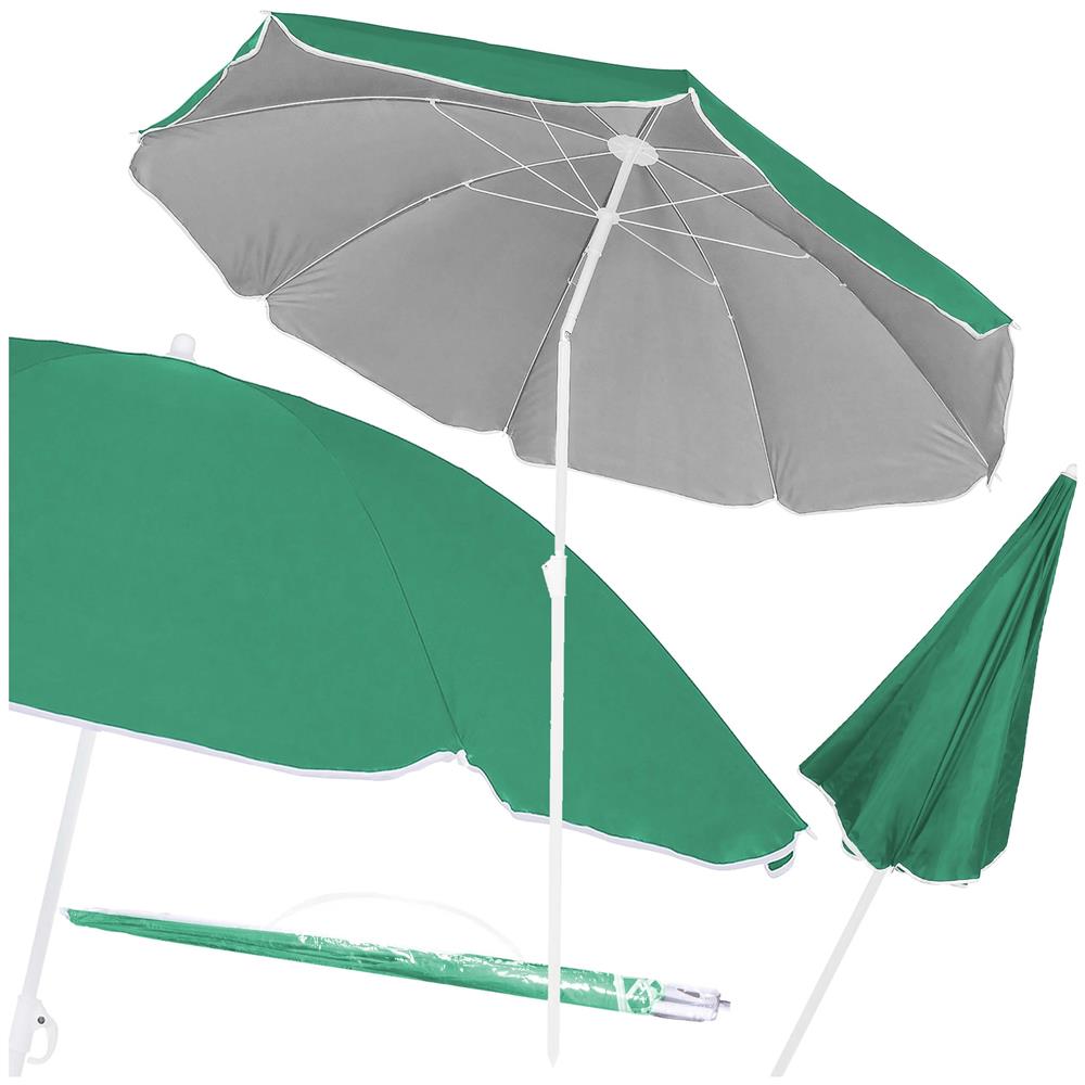 Umbrela de plaja pliabila cu inclinare reglabila, diametru 160 cm, verde Household NewTrend