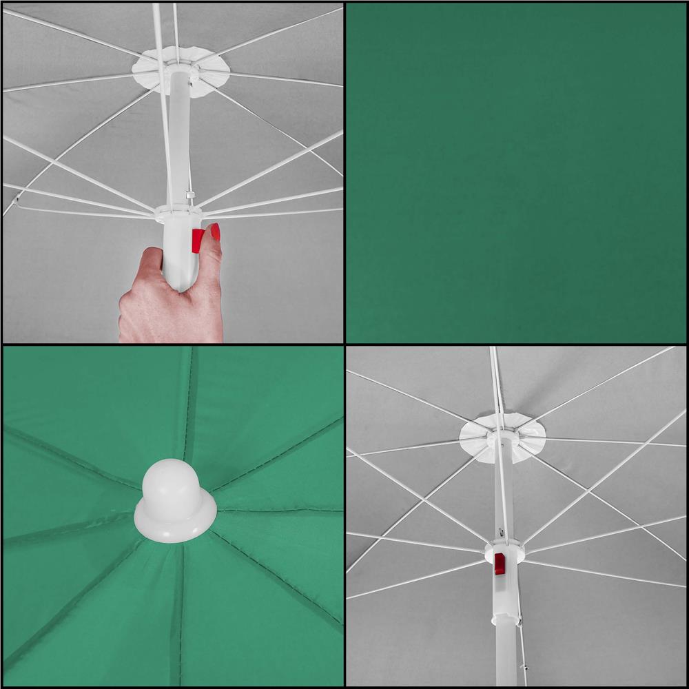 Umbrela de plaja pliabila cu inclinare reglabila, diametru 160 cm, verde Household NewTrend