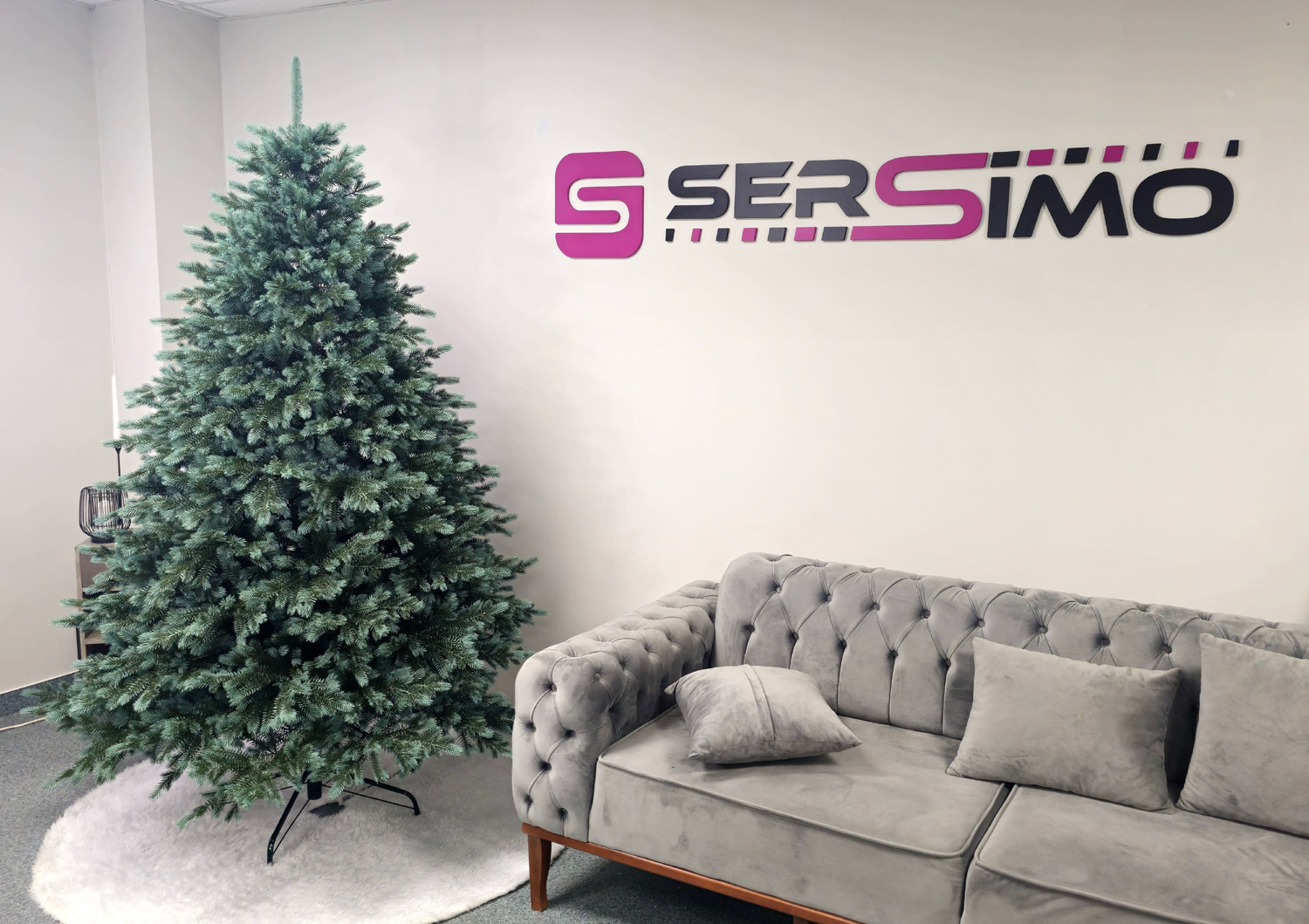 Brad artificial Christmas Deluxe by Sersimo, Alaska verde argintiu, integral 3D, 180cm Household NewTrend