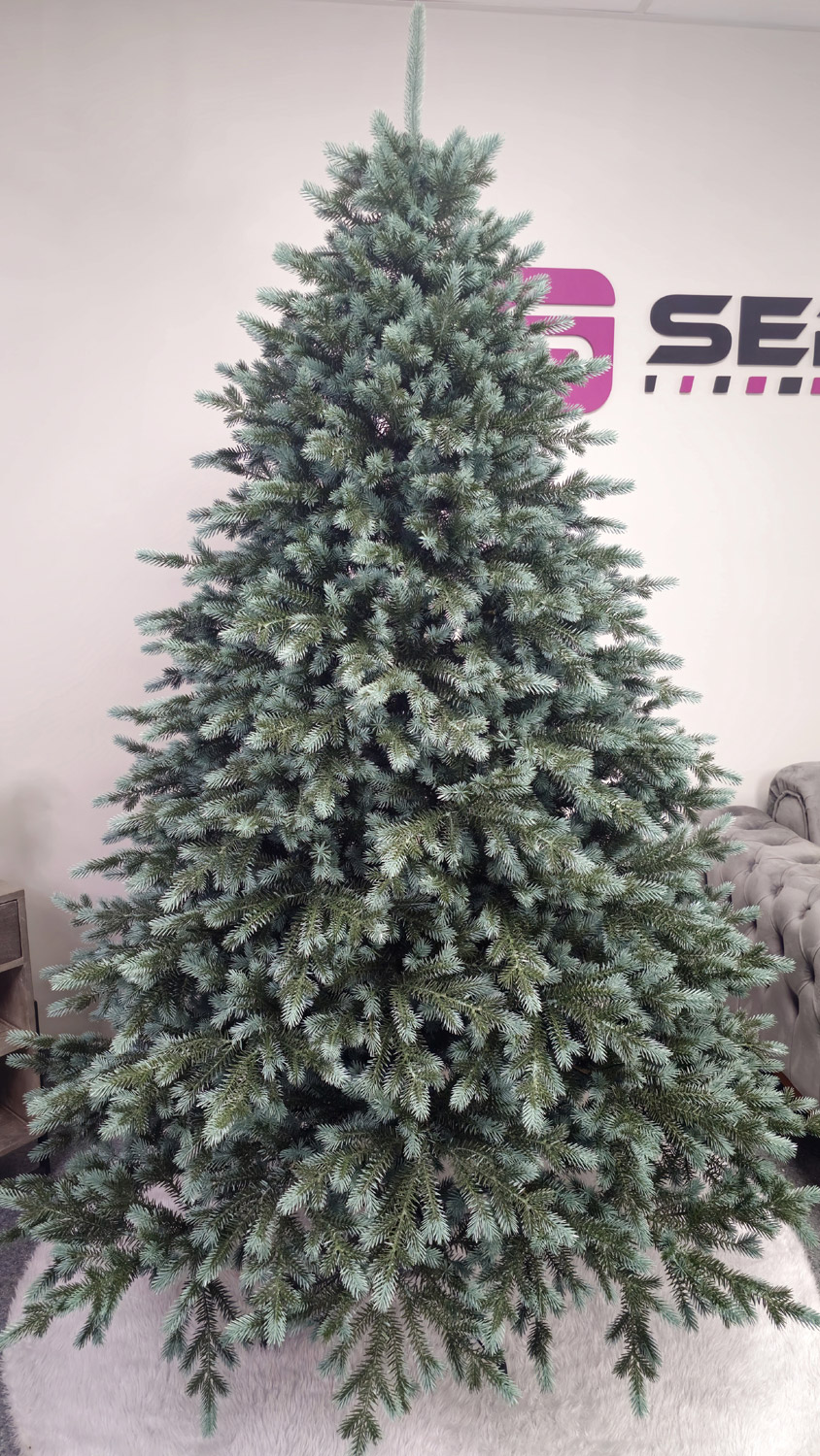 Brad artificial Christmas Deluxe by Sersimo, Alaska verde argintiu, integral 3D, 180cm Household NewTrend