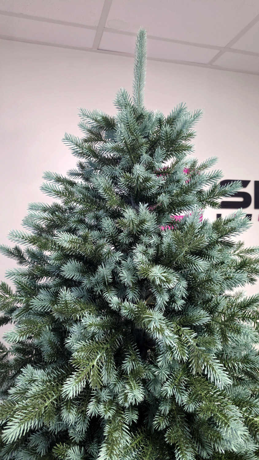 Brad artificial Christmas Deluxe by Sersimo, Alaska verde argintiu, integral 3D, 180cm Household NewTrend