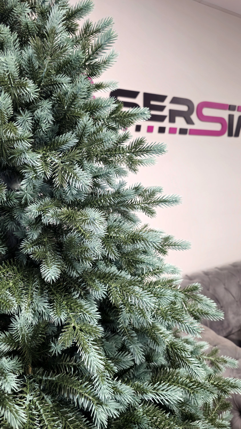 Brad artificial Christmas Deluxe by Sersimo, Alaska verde argintiu, integral 3D, 230cm Household NewTrend