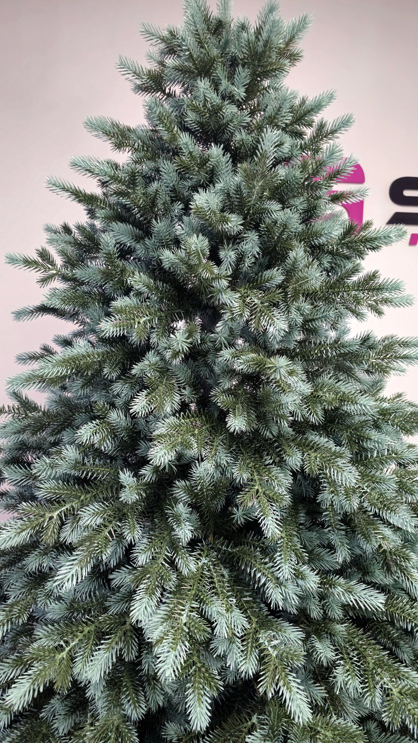 Brad artificial Christmas Deluxe by Sersimo, Alaska verde argintiu, integral 3D, 230cm Household NewTrend