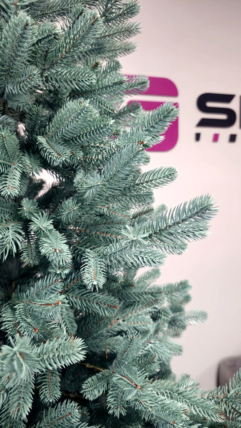 Brad artificial Christmas Deluxe by Sersimo, Viena Select argintiu, integral 3D, 230cm Household NewTrend
