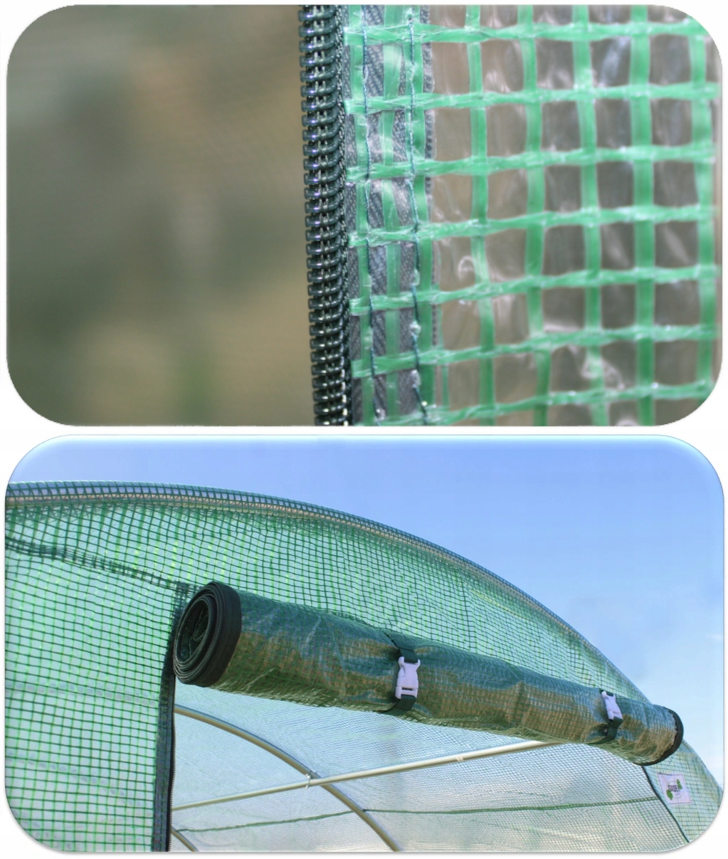 Sera de gradina, tip tunel cu cadru metalic, 300x600cm, verde, 18mp (ventilatie suplimentara) Household NewTrend