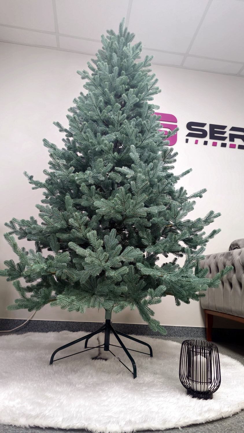 Brad artificial Christmas Deluxe by Sersimo, Viena Select argintiu, integral 3D, 210cm Household NewTrend