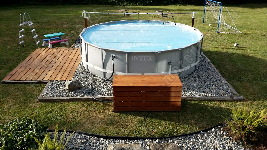 Piscina cadru metalic Intex Prism Frame, 366x99cm, 9.000 litri, cu pompa de filtrare si scara Household NewTrend