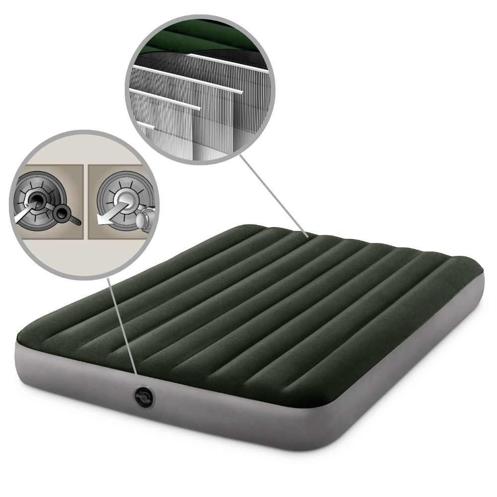 Saltea Intex Prestige Airbed Queen Dura-Beam pompa inclusa, 152x203x25cm Household NewTrend