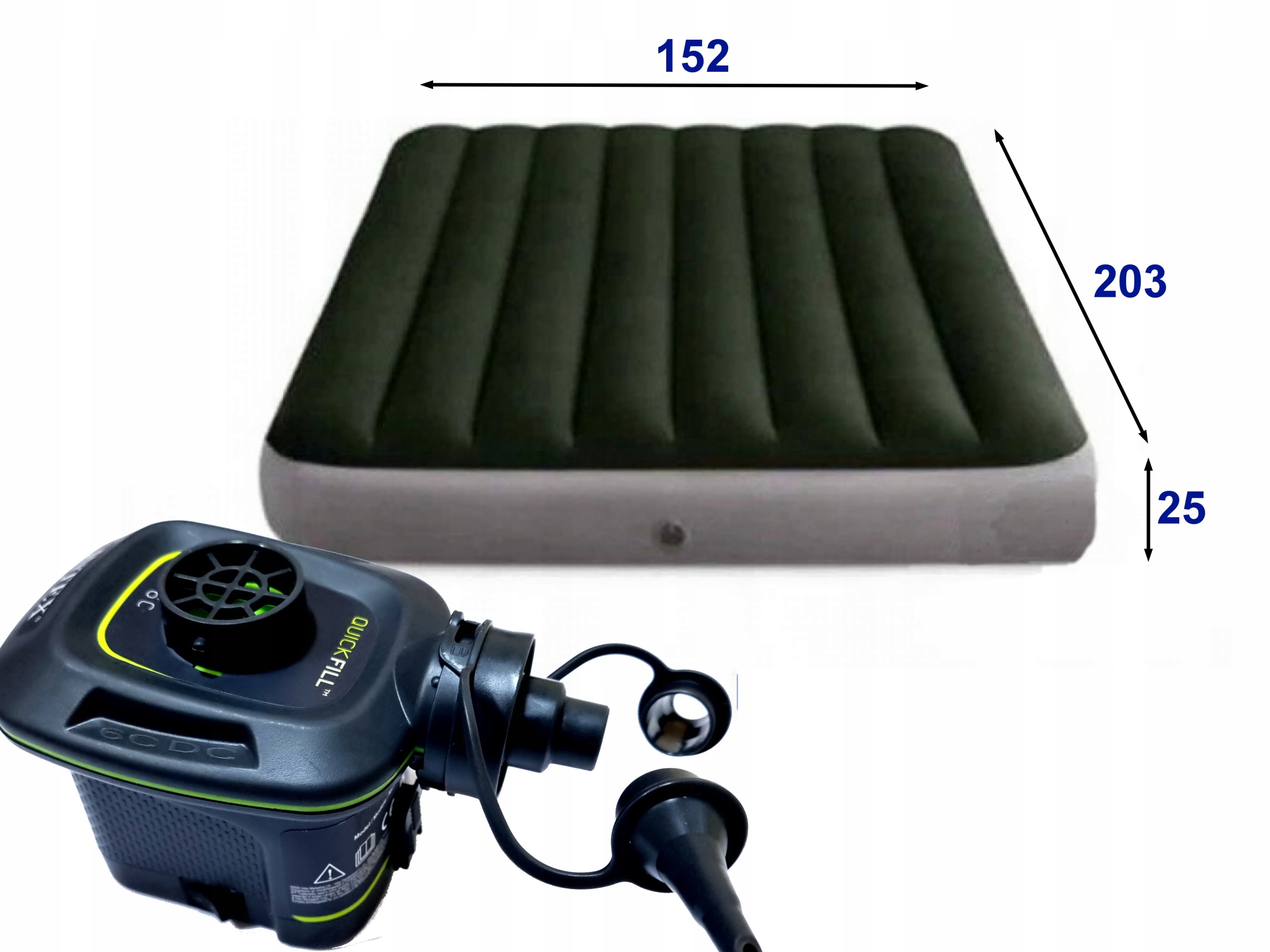 Saltea Intex Prestige Airbed Queen Dura-Beam pompa inclusa, 152x203x25cm Household NewTrend