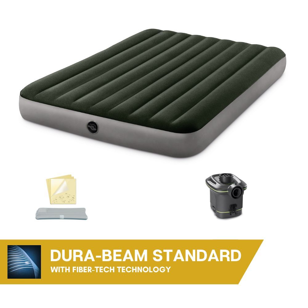 Saltea Intex Prestige Airbed Queen Dura-Beam pompa inclusa, 152x203x25cm Household NewTrend