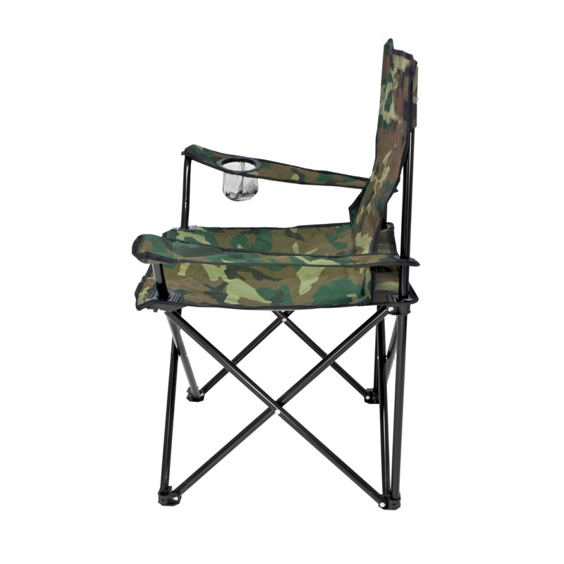 Scaun pliabil camping sau pescuit Sersimo, suport pahar, camuflaj Household NewTrend