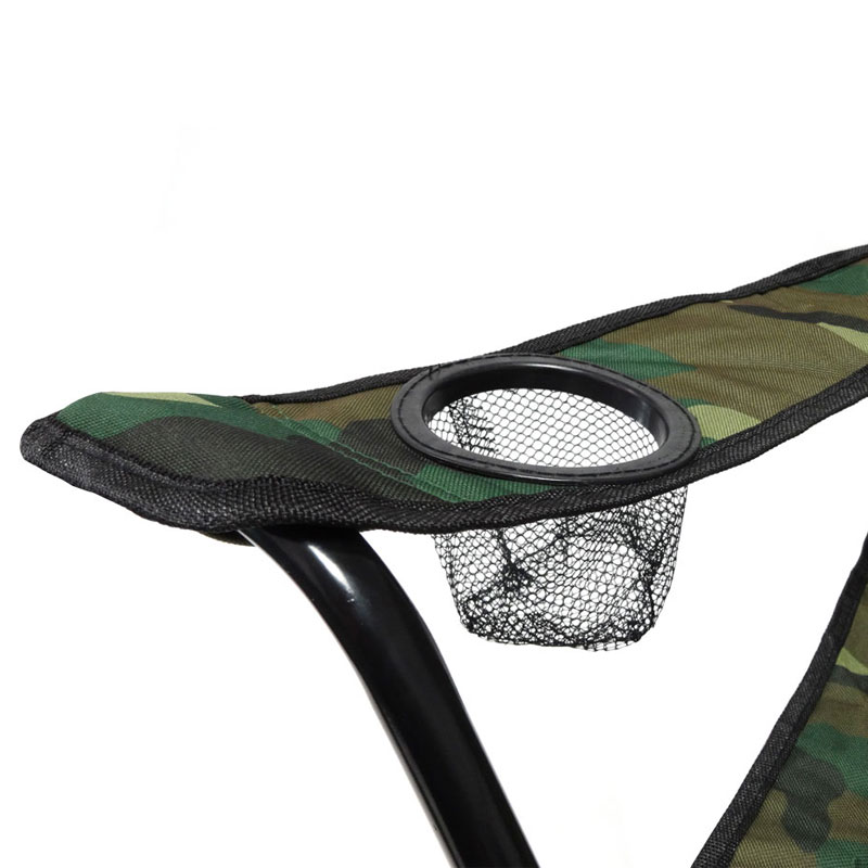 Scaun pliabil camping sau pescuit Sersimo, suport pahar, camuflaj Household NewTrend