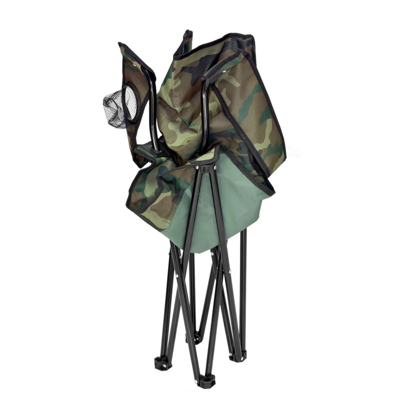 Scaun pliabil camping sau pescuit Sersimo, suport pahar, camuflaj Household NewTrend