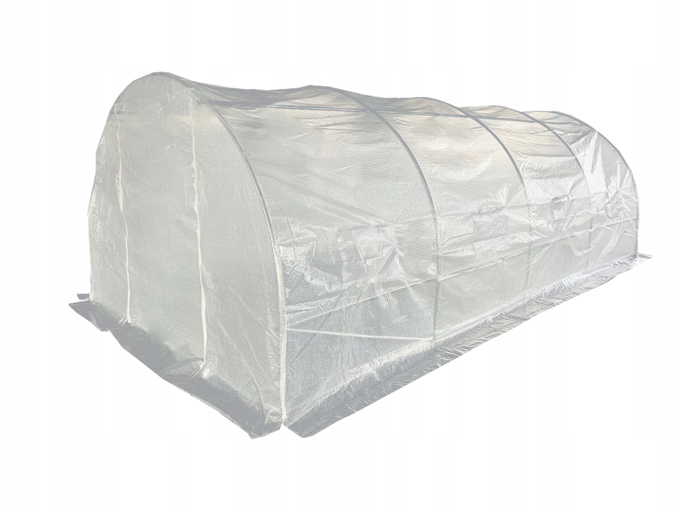Sera de gradina, tip tunel cu cadru metalic, 300x600cm, 18mp alb Household NewTrend