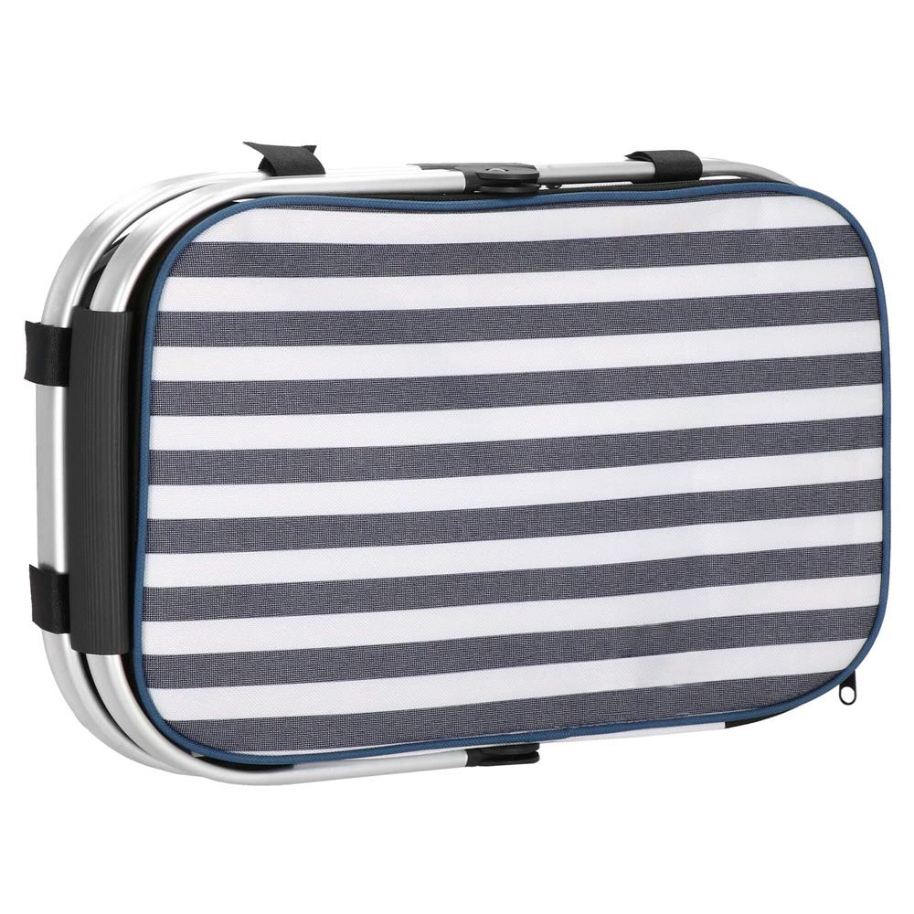 Geanta pentru picnic sau plaja, termoizolanta, 28 litri, alb albastru Household NewTrend