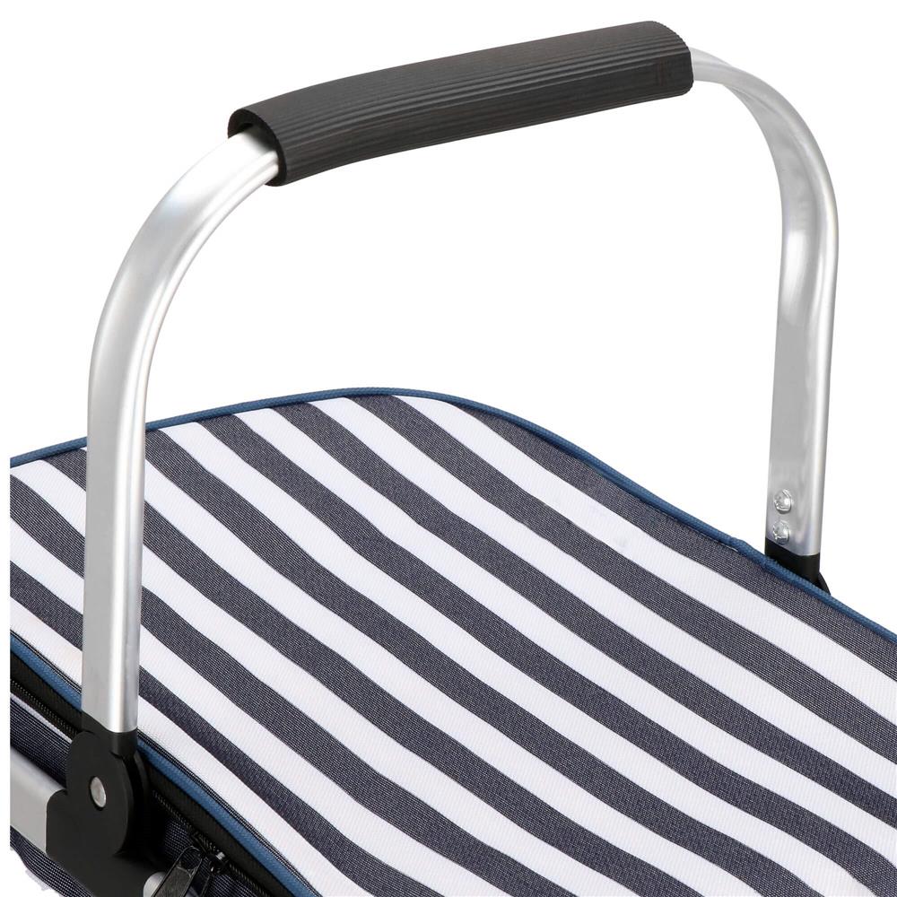 Geanta pentru picnic sau plaja, termoizolanta, 28 litri, alb albastru Household NewTrend