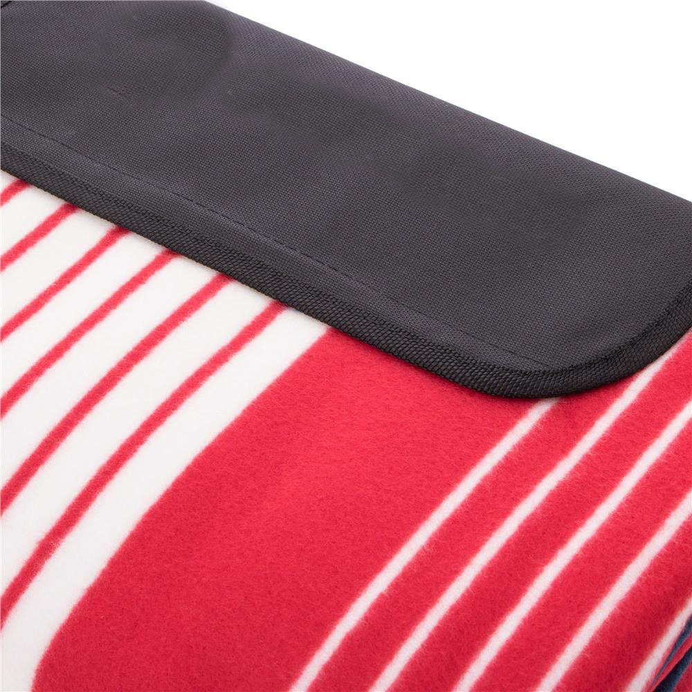 Patura pentru picnic sau plaja, cu folie izolatoare si maner, 160x200cm, albastru rosu Household NewTrend