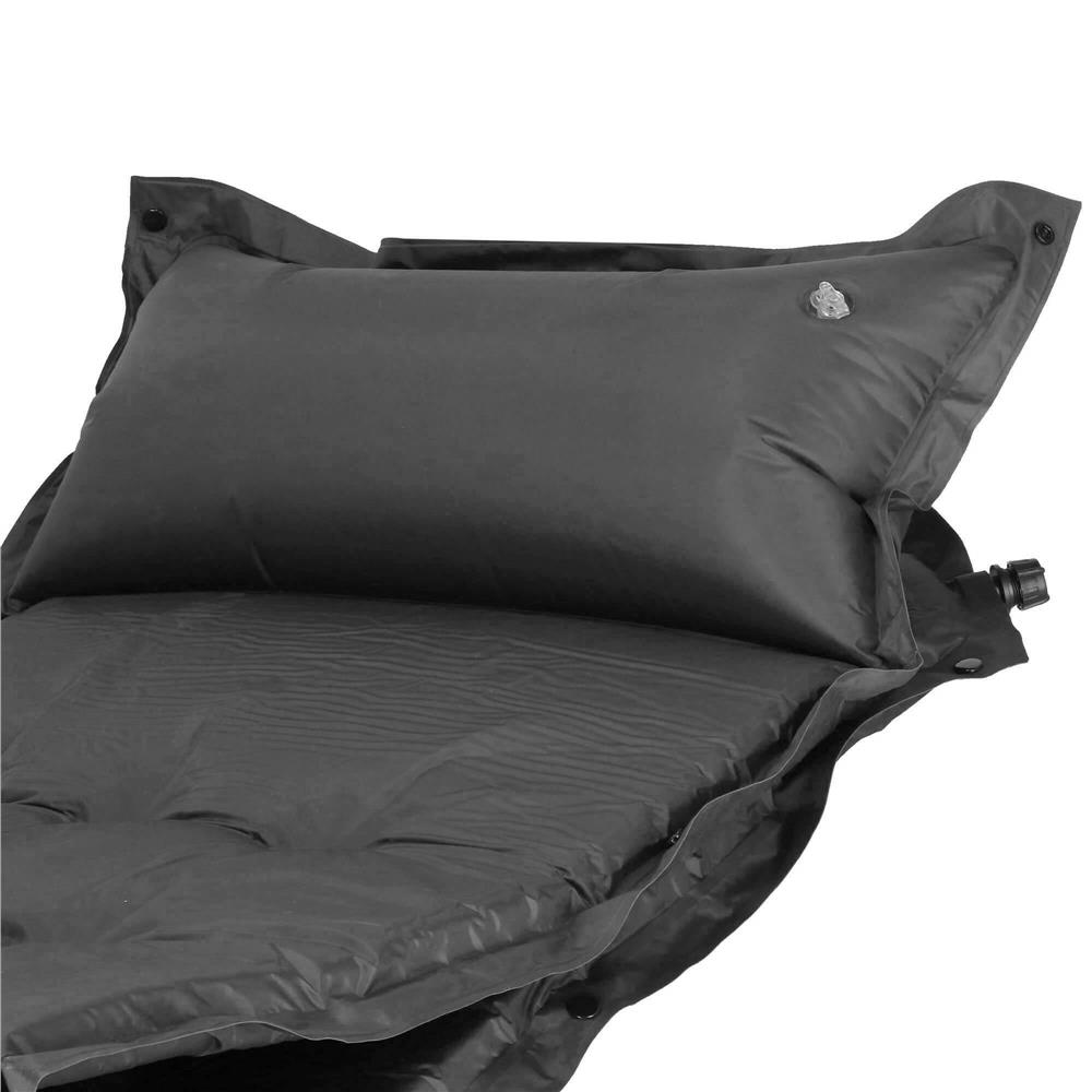 Saltea plabila cu perna din spuma poliuretanica, cu autoumflare, 193x68x3.5cm, gri Household NewTrend