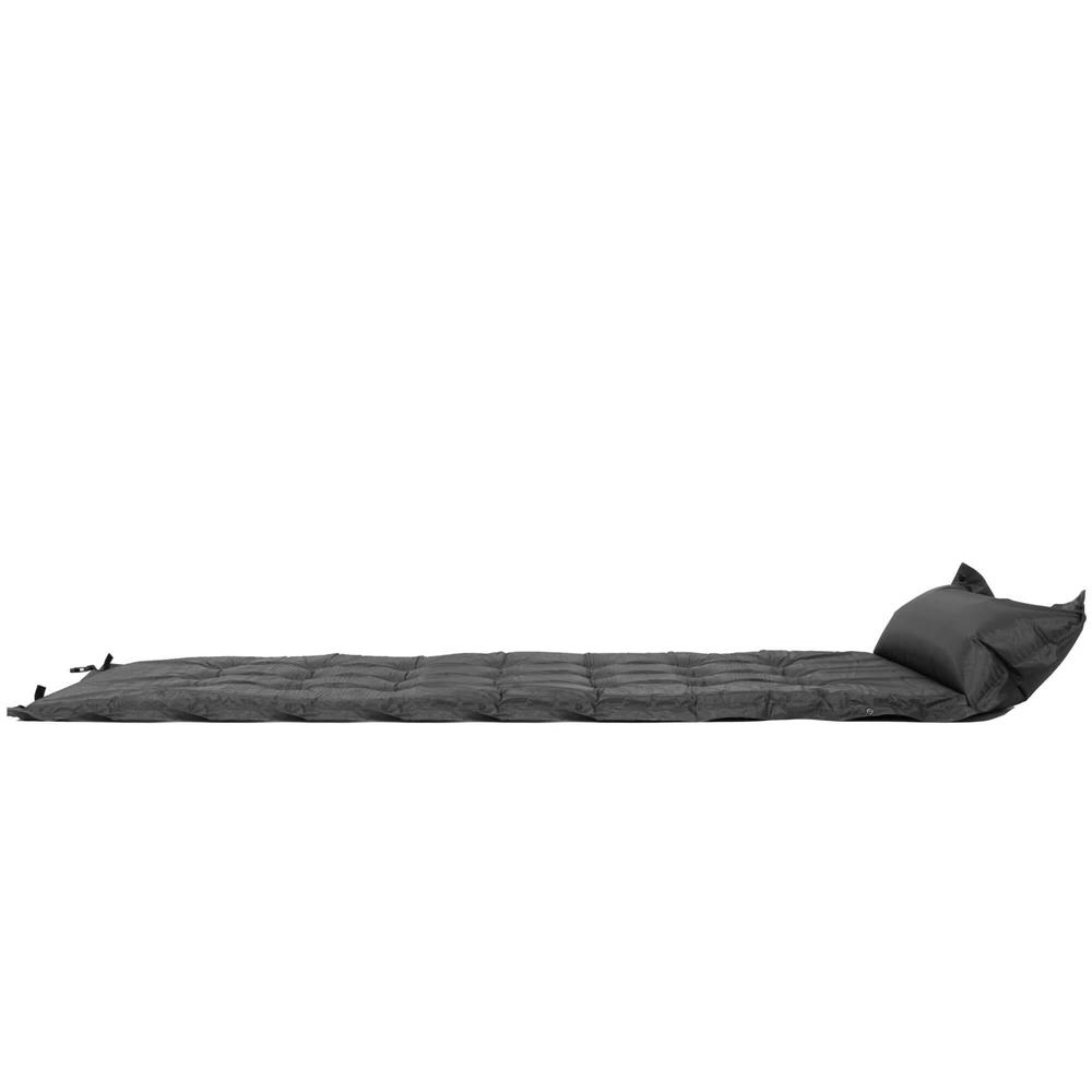 Saltea plabila cu perna din spuma poliuretanica, cu autoumflare, 193x68x3.5cm, gri Household NewTrend