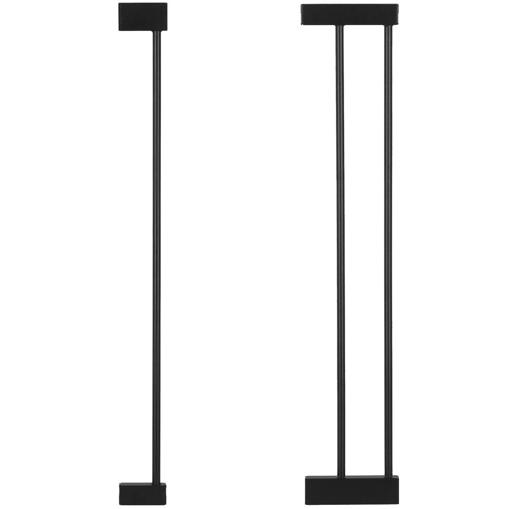 Poarta de siguranta Safety Gate pentru scari, ajustabila, din lemn cu structura otel, 96-103cm, negru maro Household NewTrend