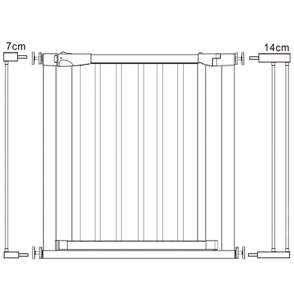 Poarta de siguranta Safety Gate pentru scari, ajustabila, din lemn cu structura otel, 96-103cm, negru maro Household NewTrend