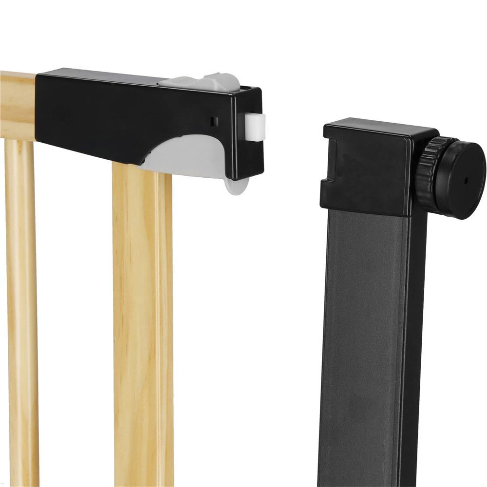 Poarta de siguranta Safety Gate pentru scari, ajustabila, din lemn cu structura otel, 96-103cm, negru maro Household NewTrend