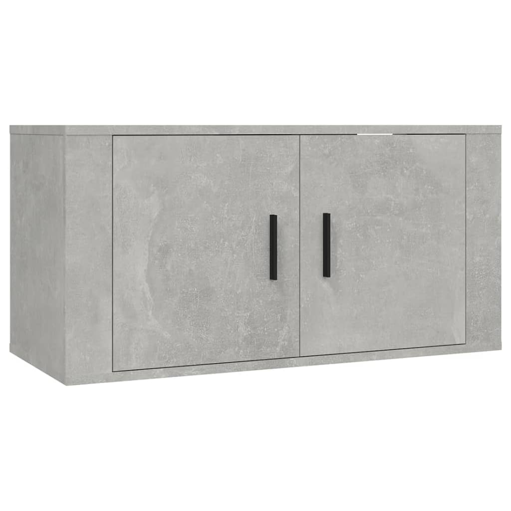 Dulapuri TV montate pe perete, 3 buc., gri beton, 80x34,5x40 cm GartenMobel Dekor