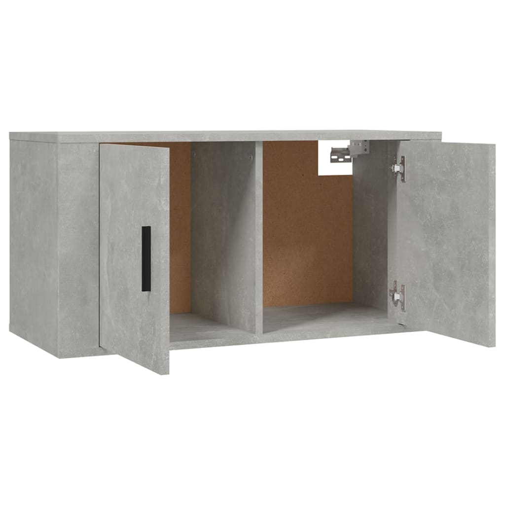 Dulapuri TV montate pe perete, 3 buc., gri beton, 80x34,5x40 cm GartenMobel Dekor