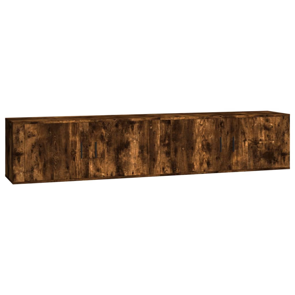 Dulapuri TV montate pe perete 2 buc stejar afumat 100x34,5x40cm GartenMobel Dekor