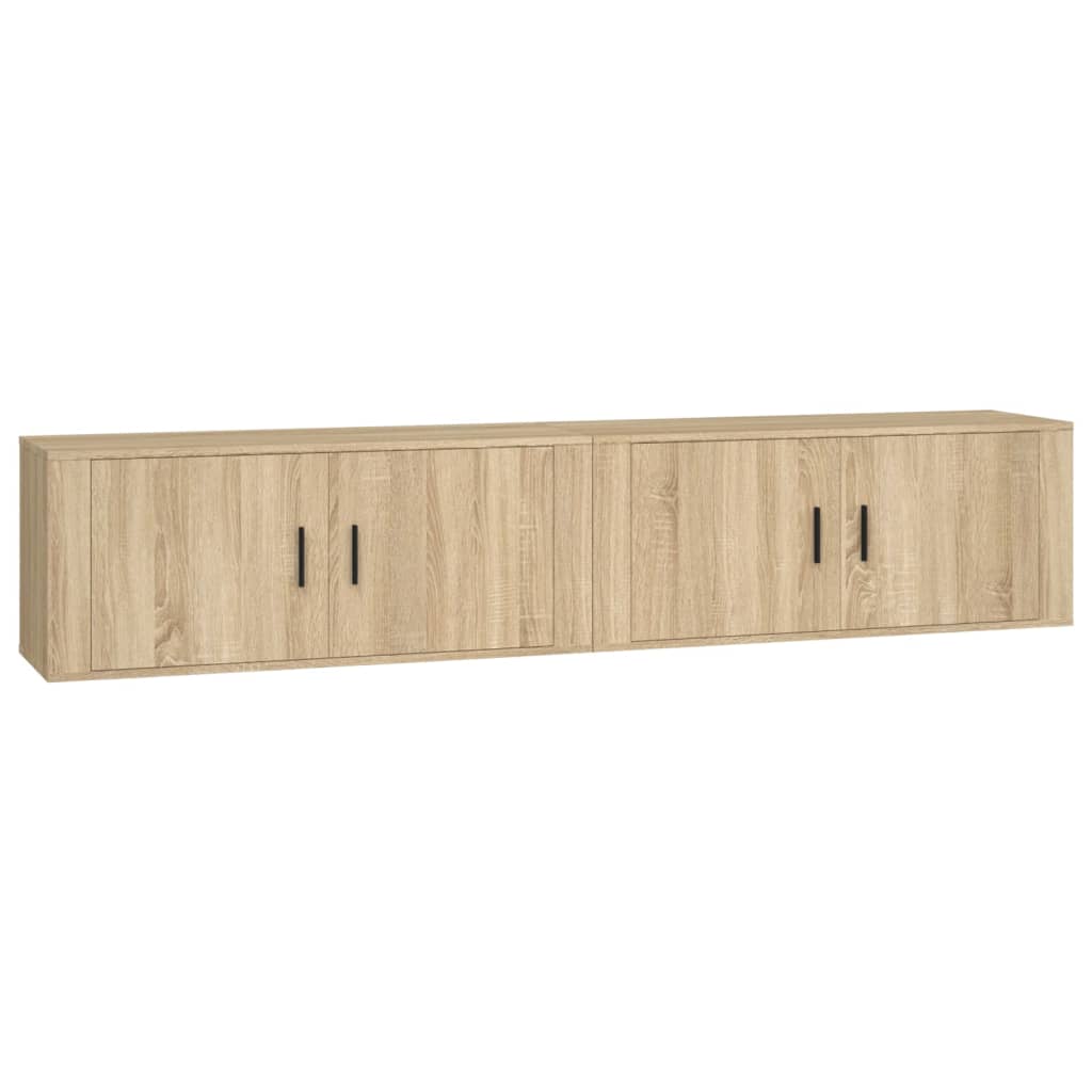 Dulapuri TV montate pe perete 2 buc stejar sonoma 100x34,5x40cm GartenMobel Dekor