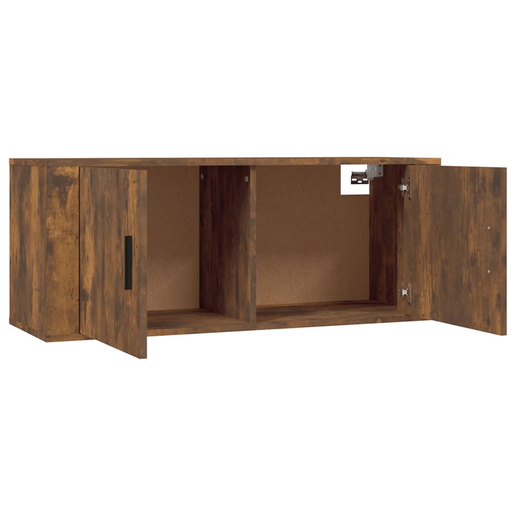 Dulapuri TV montate pe perete 3 buc stejar afumat 100x34,5x40cm GartenMobel Dekor