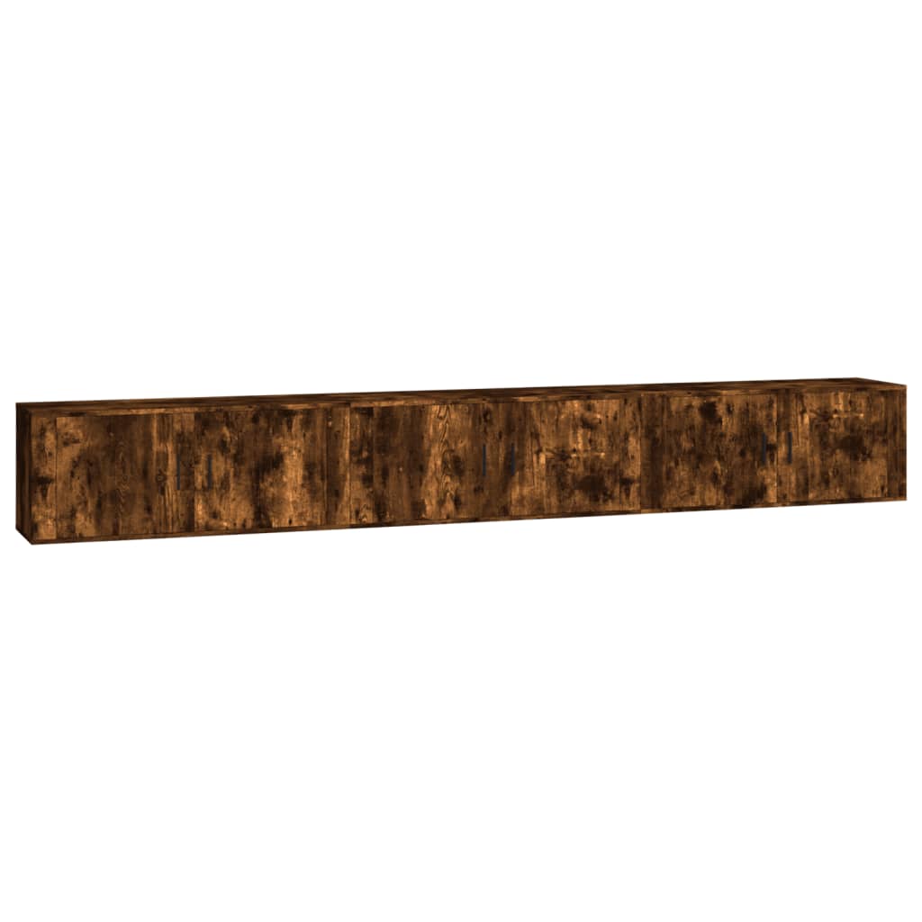 Dulapuri TV montate pe perete 3 buc stejar afumat 100x34,5x40cm GartenMobel Dekor