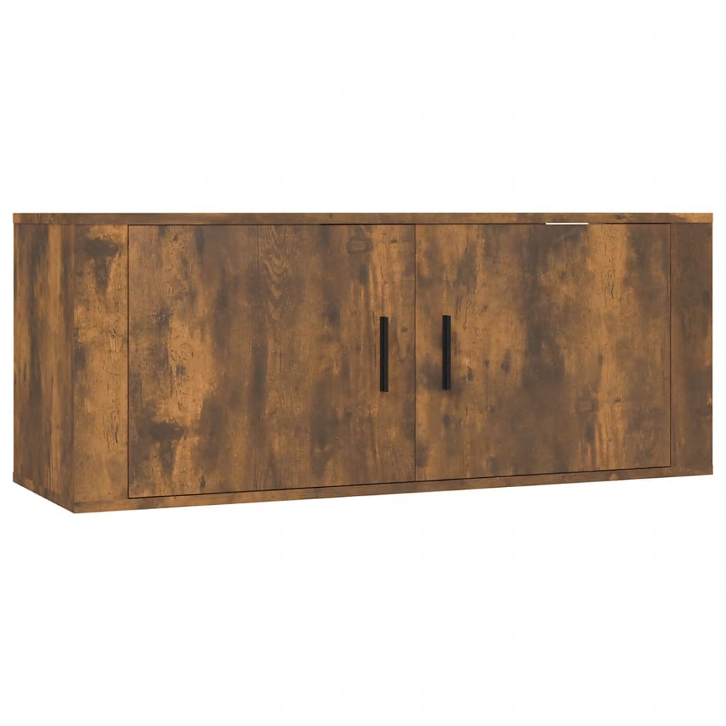 Dulapuri TV montate pe perete 3 buc stejar afumat 100x34,5x40cm GartenMobel Dekor